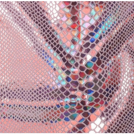 Lycra PRINCESS PINK SNAKE HOLOGRAM